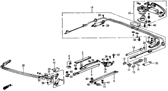 1985 Honda CRX Arm, R. Deflector Diagram for 71972-SB2-980