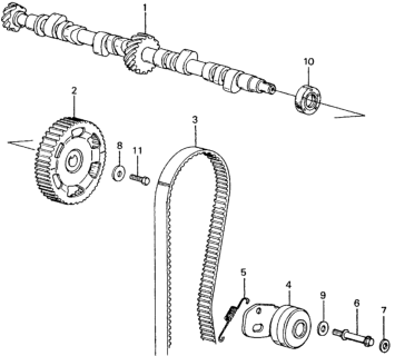 1983 Honda Civic Camshaft Diagram for 14110-PA6-921