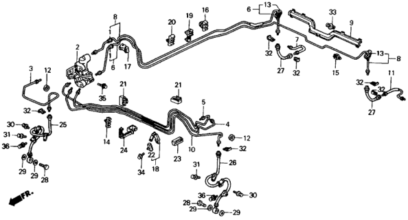 1990 Honda Civic Brake Lines Diagram