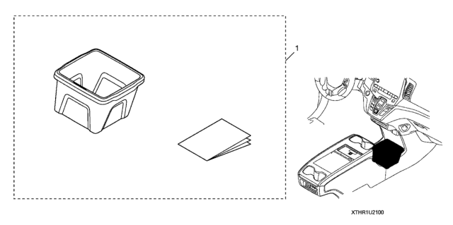 2021 Honda Odyssey Utility (Trash)Bin Diagram