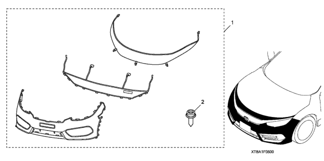 2017 Honda Civic Nose Mask (Full) Diagram