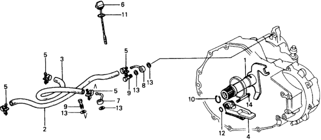 1979 Honda Civic 3 Door ** KL HMT HMT Oil Cooler Hose - Oil Strainer Diagram