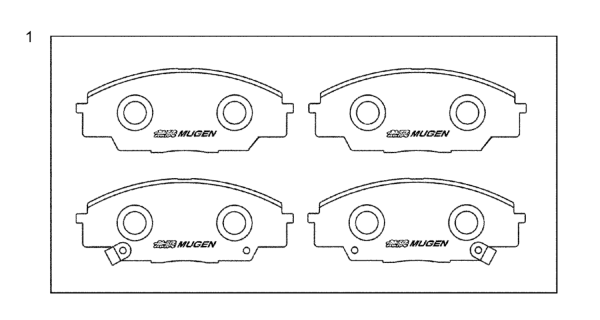 2008 Honda Civic Brake Pad Set, Front (Mugen) Diagram for 45022-XVJ-000