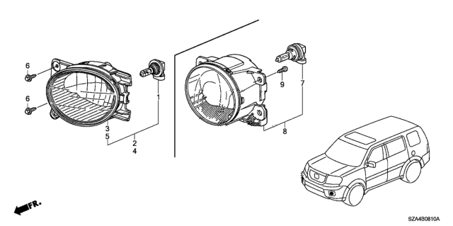 2013 Honda Pilot Foglight Diagram