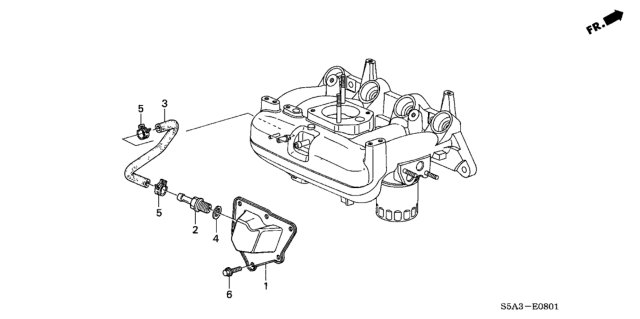 2003 Honda Civic Breather Cover Diagram