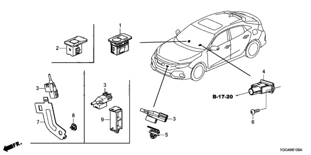 2020 Honda Civic A/C Sensor Diagram