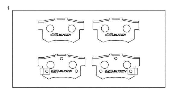 2008 Honda Civic Brake Pad Set, Rear (Mugen) Diagram for 43022-XVJ-000