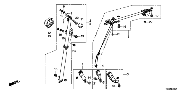 2020 Honda Passport OUTER SET L *NH900L* Diagram for 04868-TGS-A20ZA