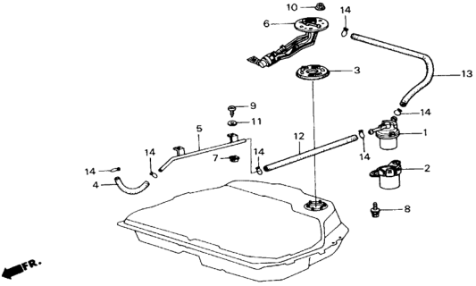 1989 Honda Accord Fuel Pump Diagram