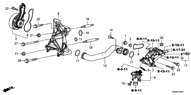 2017 Honda Civic Pkg, W/Pump Diagram for 19222-5A2-A01