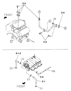 2002 Honda Passport Hose, Rubber Diagram for 8-97233-356-0