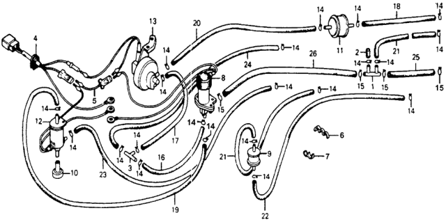 1978 Honda Accord HMT Control Valve Diagram