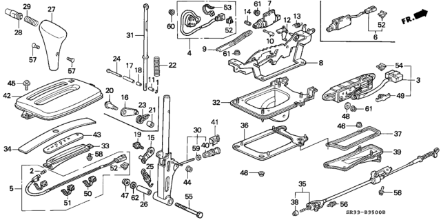 1995 Honda Civic Select Lever Diagram