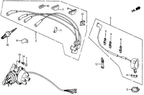 1984 Honda Civic Spark Plug (Bur7Eb-11) (Ngk) Diagram for 98079-57173