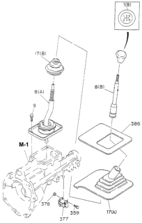 1994 Honda Passport 4 Door DX (4X2 4 CYLINDER) KA 5MT Shift Lever Diagram