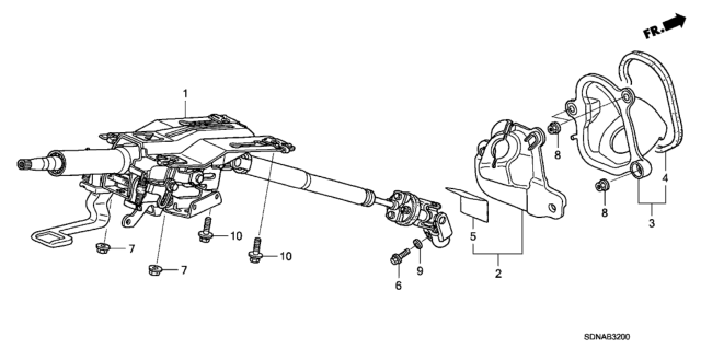 2007 Honda Accord Steering Column Diagram