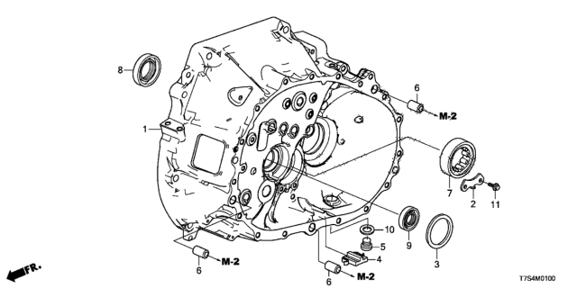 2016 Honda HR-V MT Clutch Case Diagram