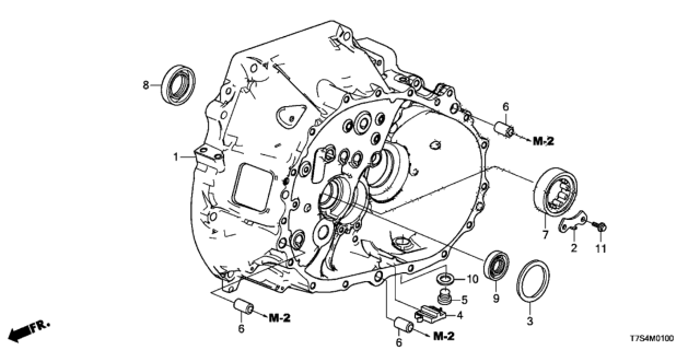 2018 Honda HR-V MT Clutch Case Diagram