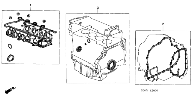 2004 Honda Accord Gasket Kit (L4) Diagram