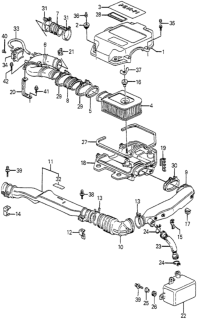 1985 Honda Accord Plate, Air Cleaner Name (Pgm-Fi) Diagram for 17218-PD6-310