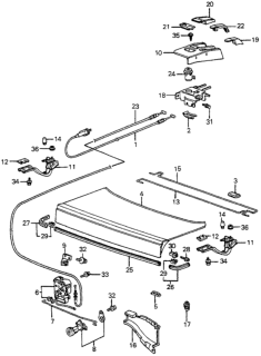 1983 Honda Accord Cover, Trunk Remote Control *NH41L* (TENDER GRAY) Diagram for 83309-SA6-672ZJ