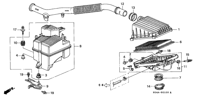 2000 Honda Civic Air Cleaner Diagram