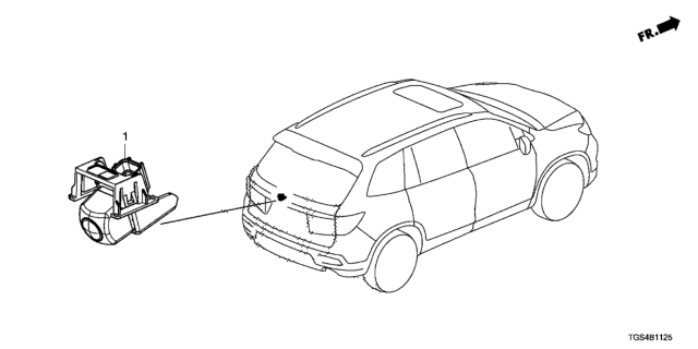 2020 Honda Passport 5 Door EXL (2WD) KA 9AT Rearview Camera Diagram