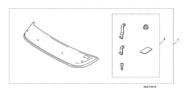 2013 Honda Ridgeline Hardware Kit Diagram for 08R01-SJC-100R1