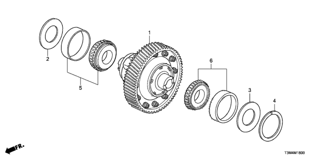 2017 Honda Accord MT Differential (V6) Diagram