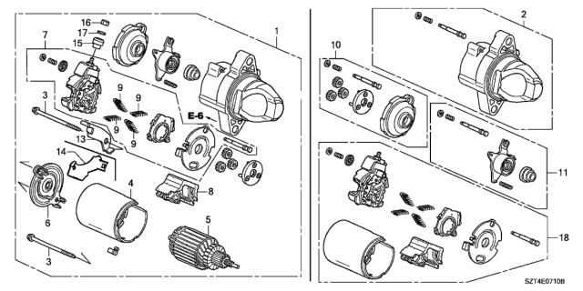 2012 Honda CR-Z Gear Cover Set Diagram for 31201-RTW-004