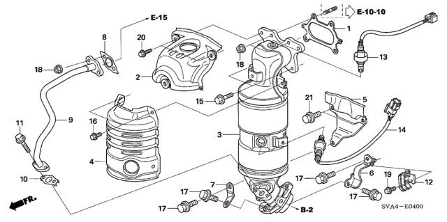 2007 Honda Civic Converter (1.8L) Diagram