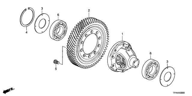 2020 Honda CR-V Hybrid AT Differential Diagram