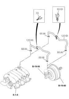 2000 Honda Passport Clip, Vacuum Hose Diagram for 8-97222-765-0