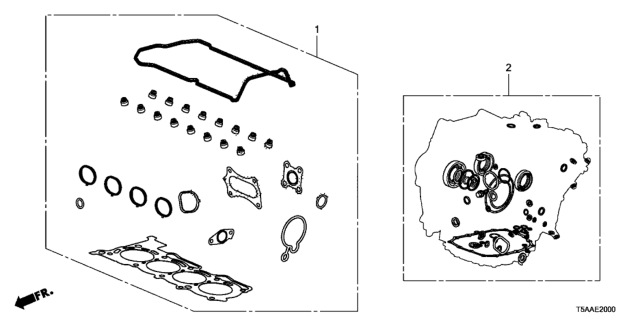 2019 Honda Fit Gasket Kit, Cylinder Head Diagram for 06110-5R1-010