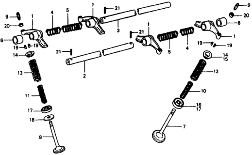 1979 Honda Civic Spring, Valve (Inner) (Nippon Hatsujo) Diagram for 14751-657-013