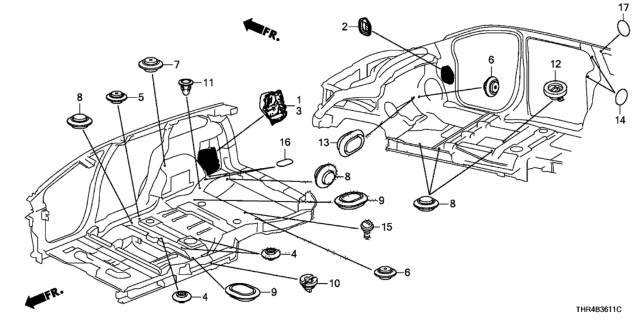 2020 Honda Odyssey Grommet (Side) Diagram