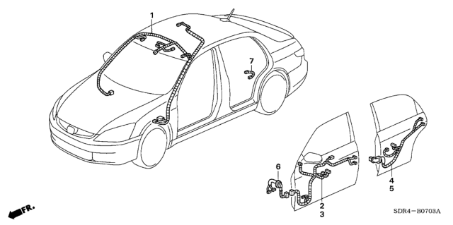 2005 Honda Accord Hybrid 4 Door HYBRID KA 5AT Wire Harness Diagram 4