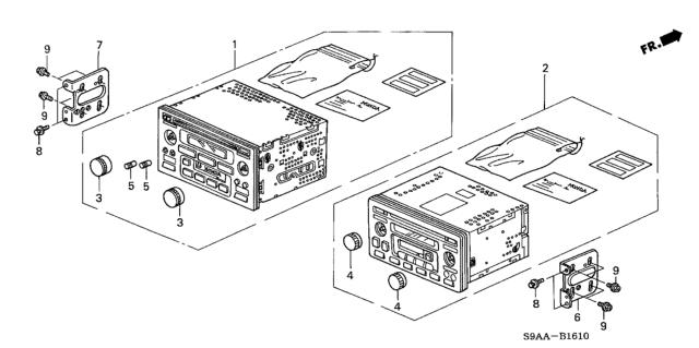 2006 Honda CR-V Tuner Assy., Auto Radio (40Wx4) (Alpine) Diagram for 39100-S9A-A51