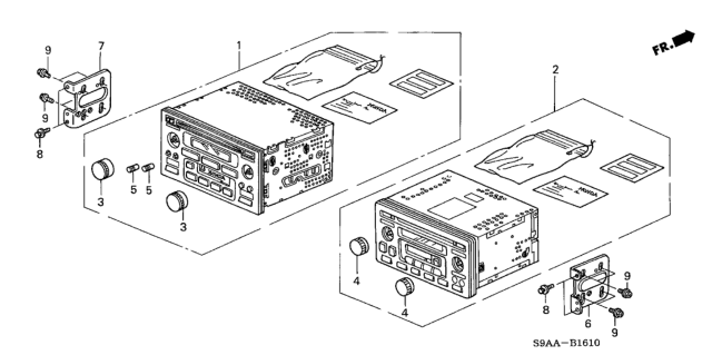 2006 Honda CR-V Tuner Assy., Auto Radio (40Wx4) (Matsushita) Diagram for 39100-S9A-A60