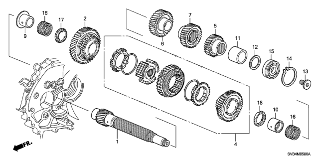 2011 Honda Civic MT Countershaft (1.8L) Diagram