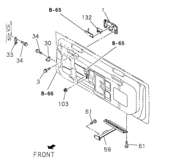 2002 Honda Passport Tailgate Handle Diagram