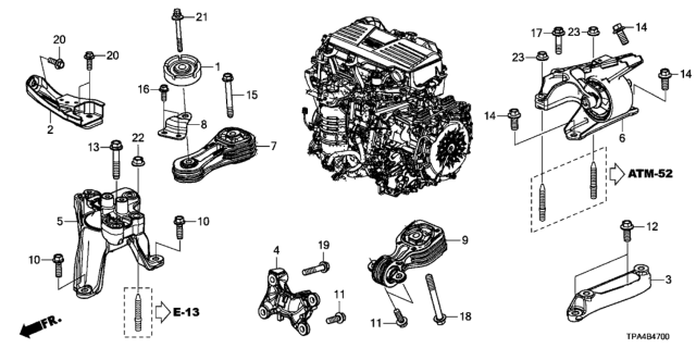 2021 Honda CR-V Hybrid STAY, TORQUEROD Diagram for 50885-TMB-H10