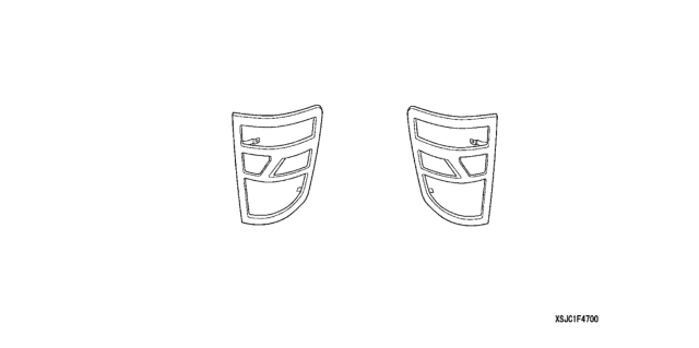 2014 Honda Ridgeline Taillight Trim Diagram