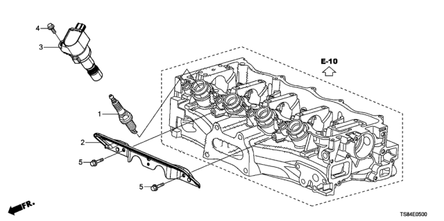 2012 Honda Civic Plug Hole Coil - Plug (1.8L) Diagram