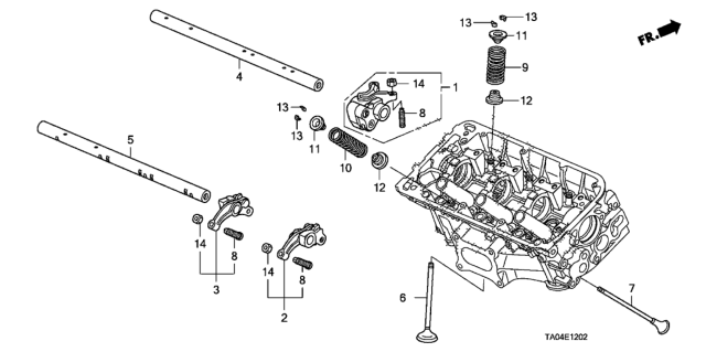 2009 Honda Accord Valve - Rocker Arm (Rear) (V6) Diagram