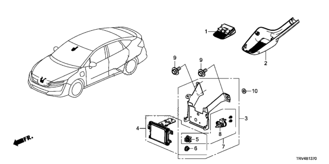 2017 Honda Clarity Electric Radar Diagram