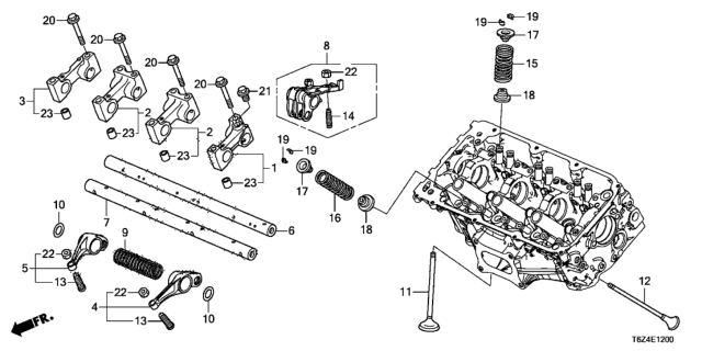 2020 Honda Ridgeline Valve - Rocker Arm (Front) Diagram