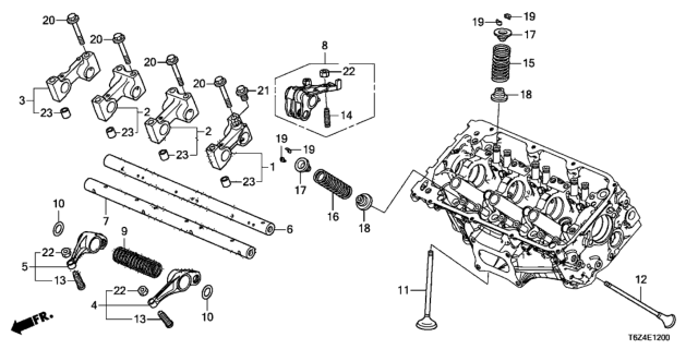 2019 Honda Ridgeline Valve - Rocker Arm (Front) Diagram