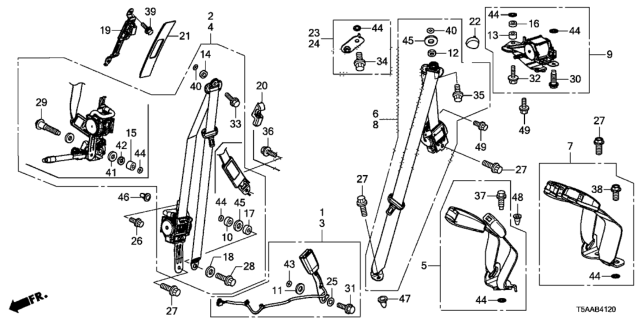 2019 Honda Fit Collar (7.5H) Diagram for 81441-T5R-A01