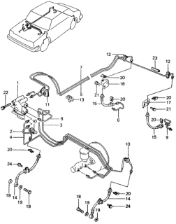 1982 Honda Civic Pipe C, Brake Diagram for 46330-SA1-000